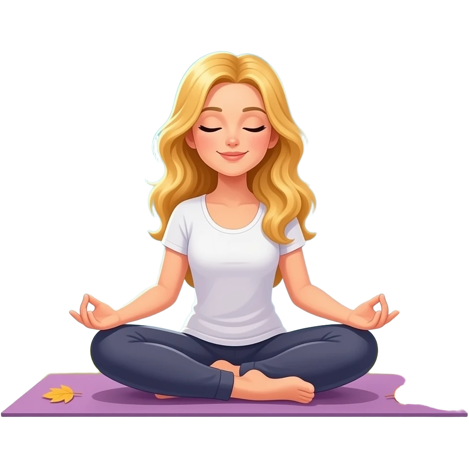 👱🏻‍♀️ 🧘🏼‍♀️🌞🍁🍂🌳 emoji