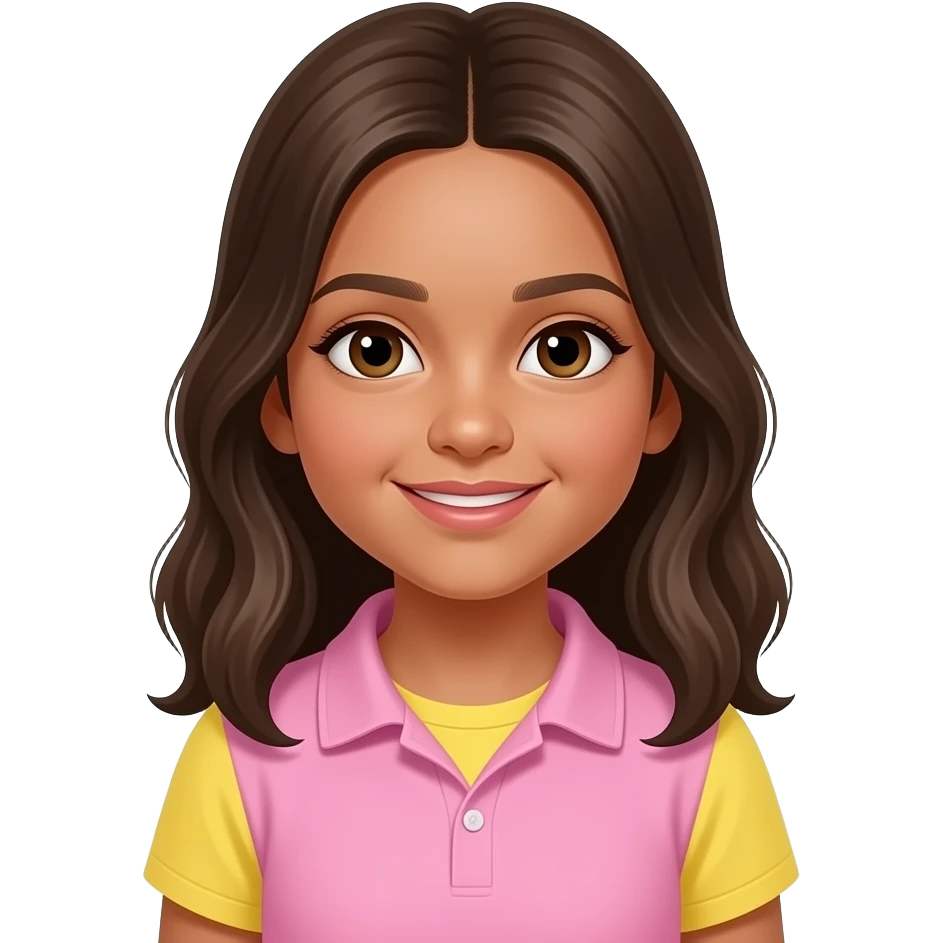 Ha la pelle scura vengo dal Brasile ho 11 anni e adoro il rosa e il giallo pastello ho la pelle più chiara emoji