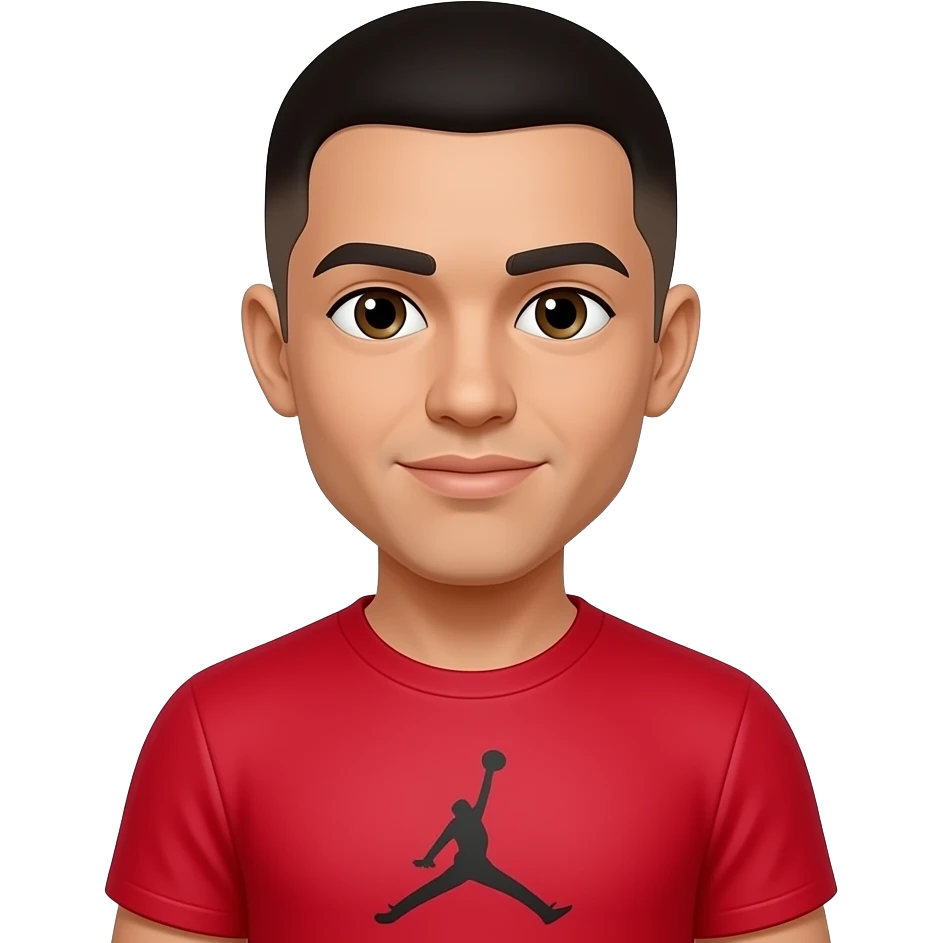 Ponle una camisa jordan roja emoji