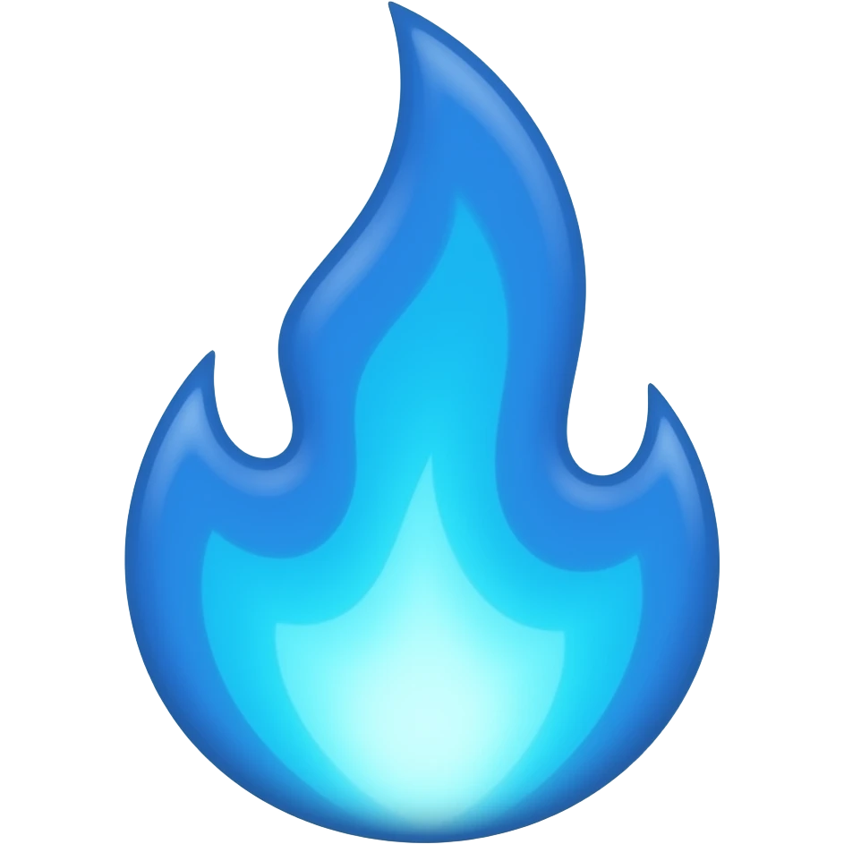 blue aura fire emoji