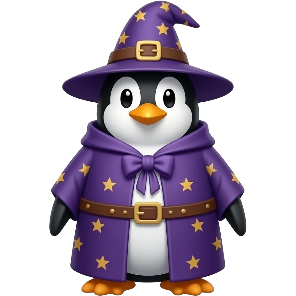 Penguin Wizard emoji