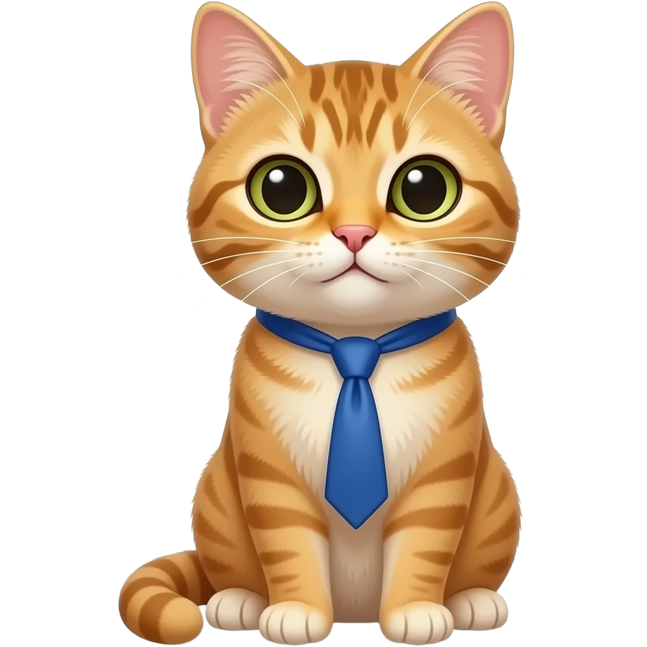 кот в синем галстуке emoji