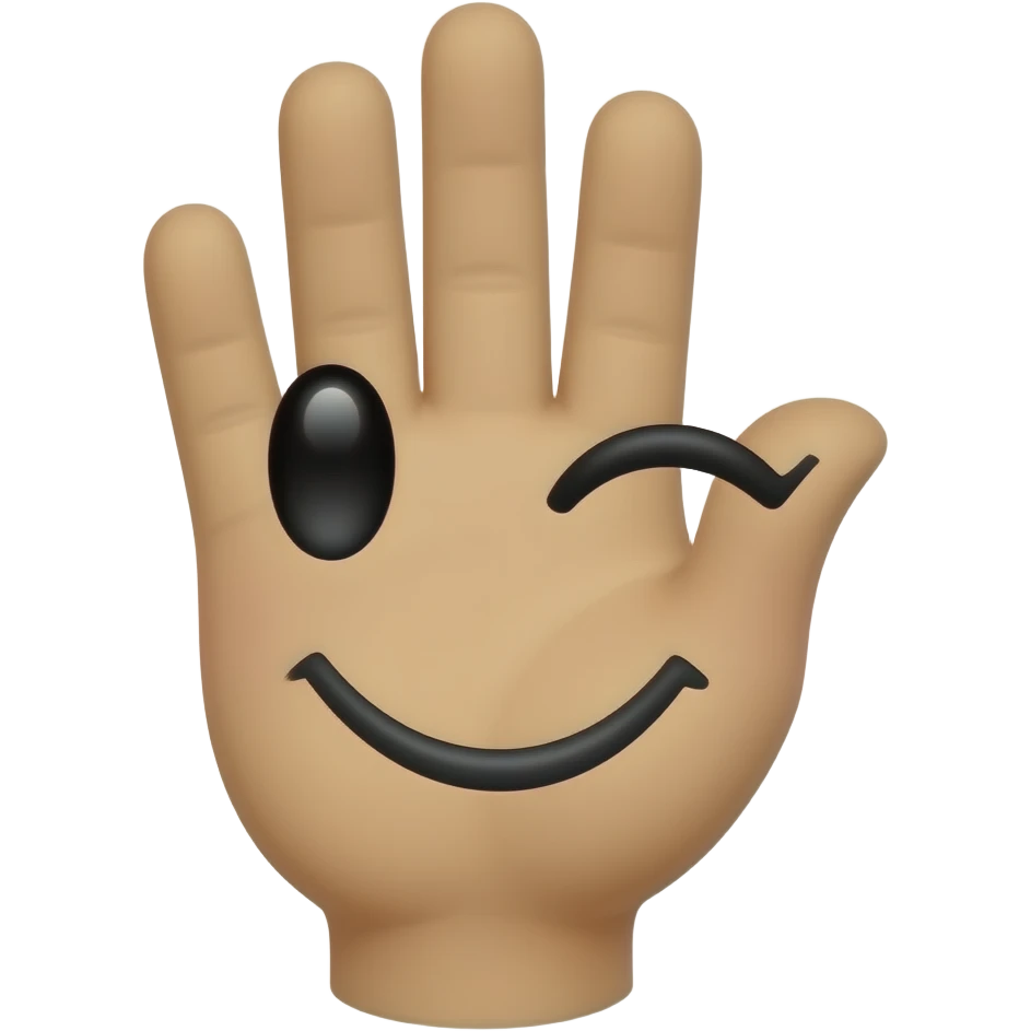 😉🤚🏻 emoji