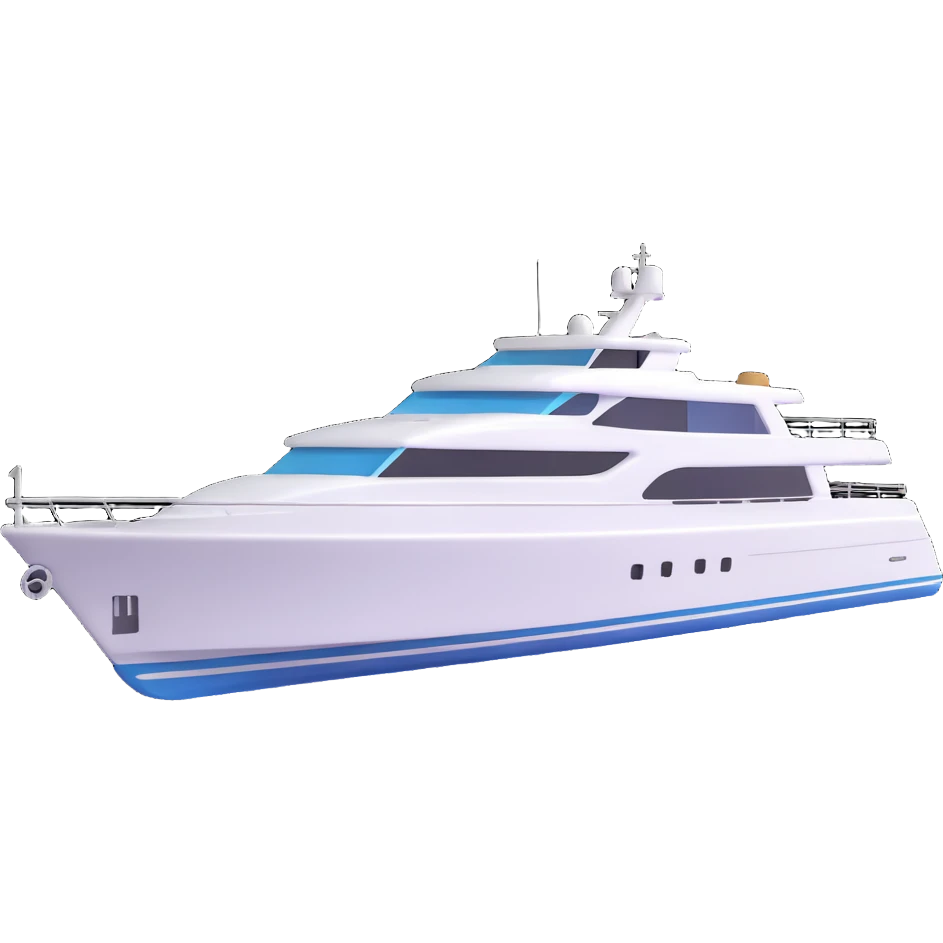 make a 70ft motor yacht facing to the right  emoji