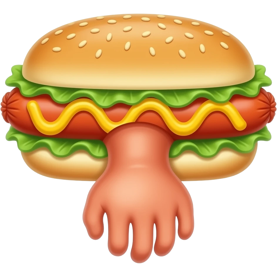 Hot dog buns looking like rectums emoji