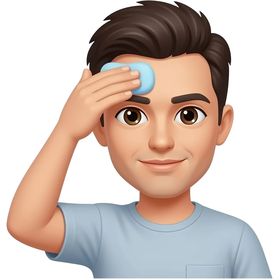 냉찜질 하는 사람 emoji