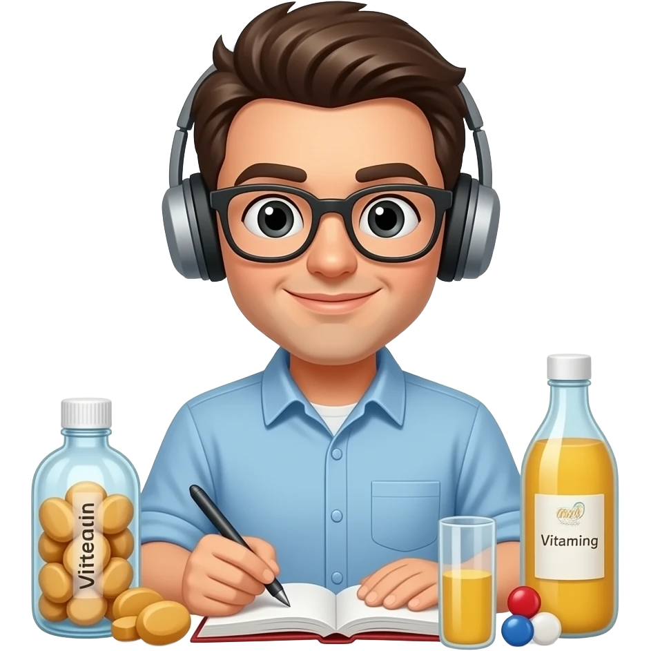 Estudo + vitamina emoji