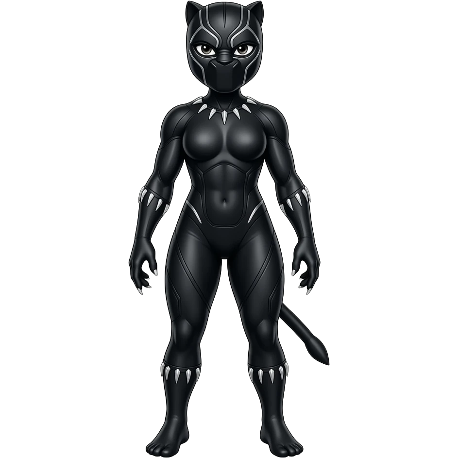 Pantera negra muy femenina emoji