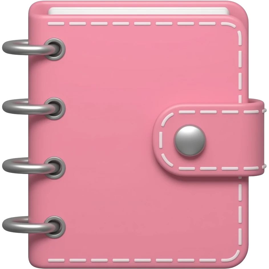 pink planner emoji
