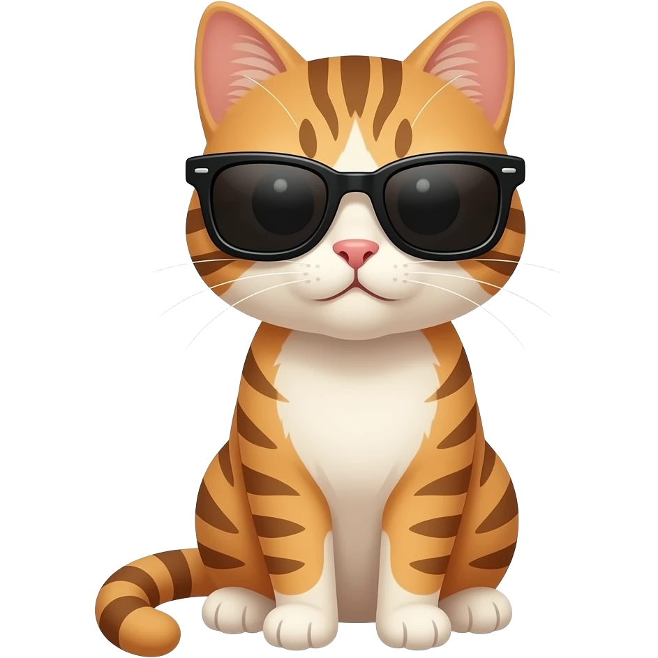 Cat wearing sunglasses emoji