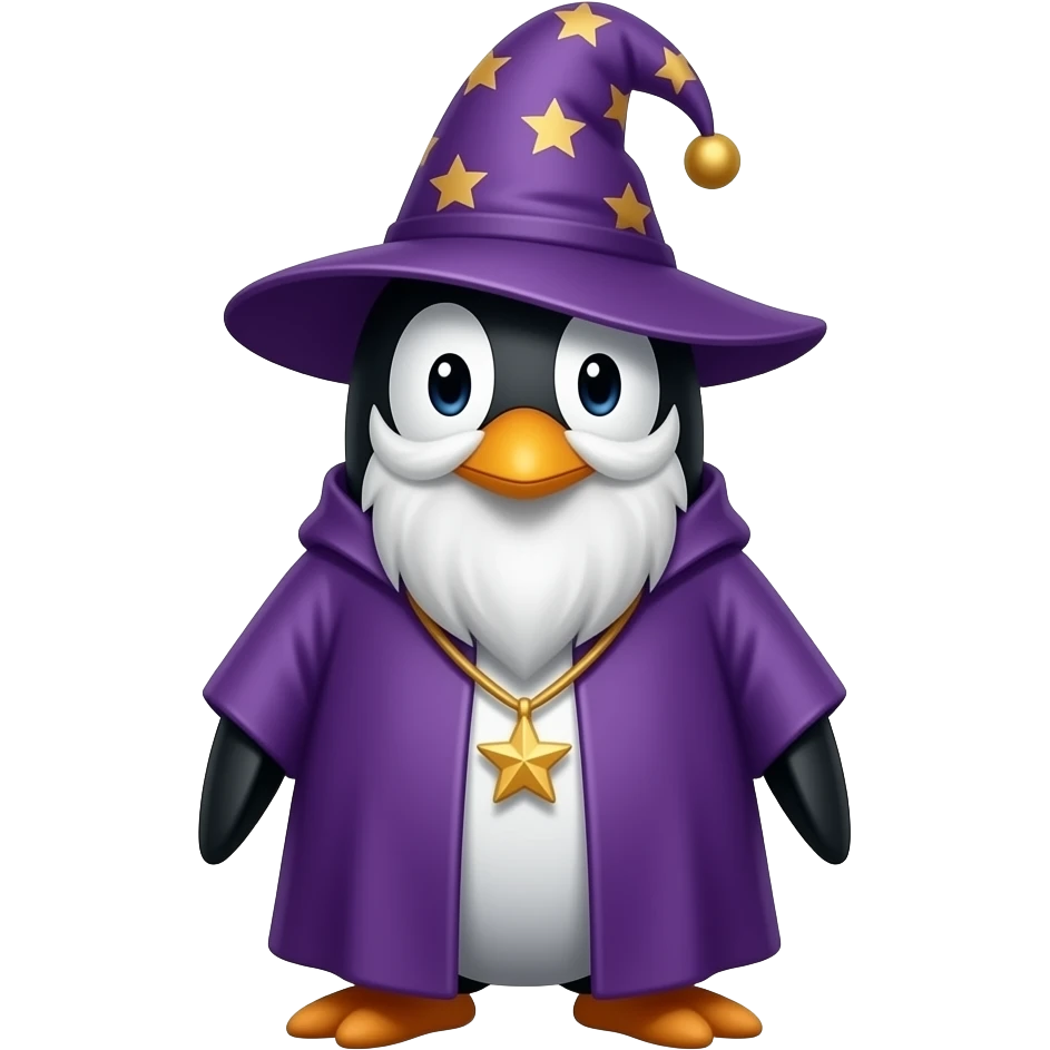 Penguin Wizard emoji