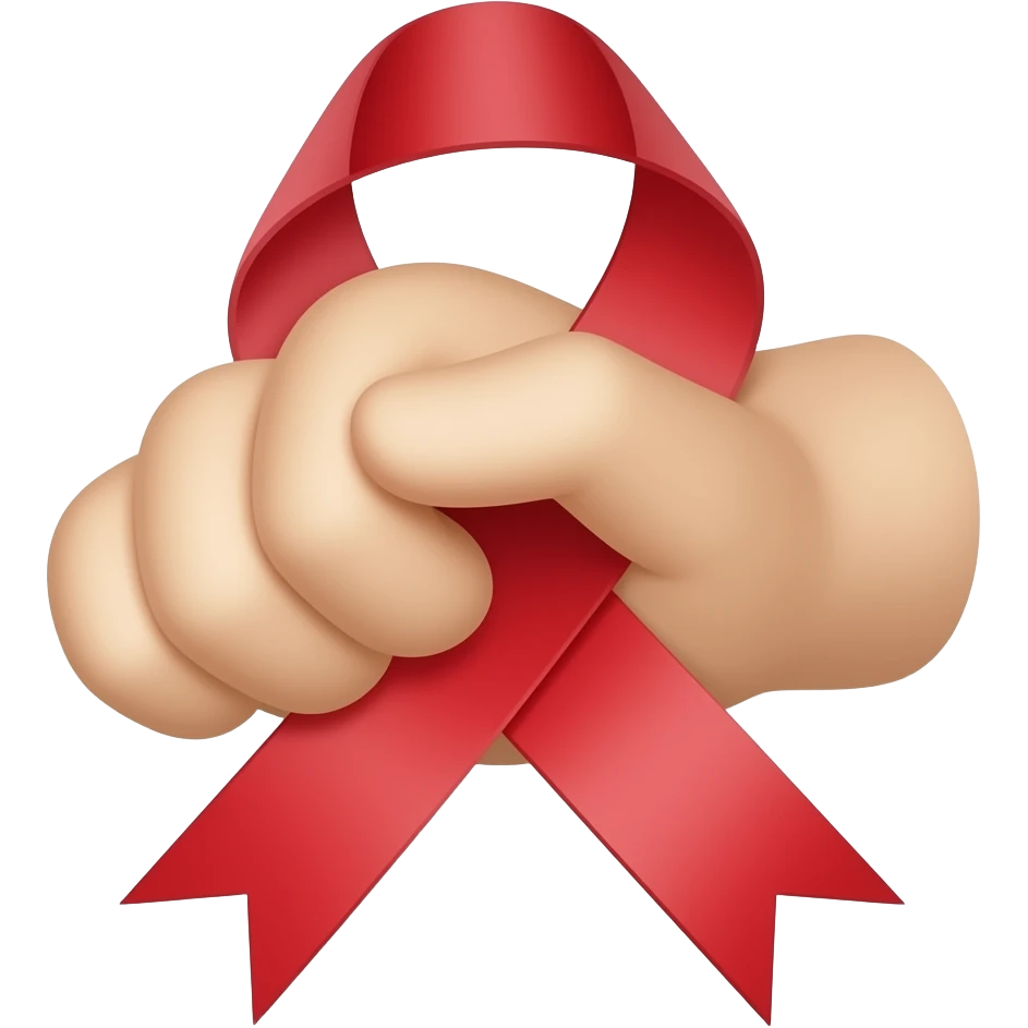 parchemin avec un ruban rouge tenu à la main emoji