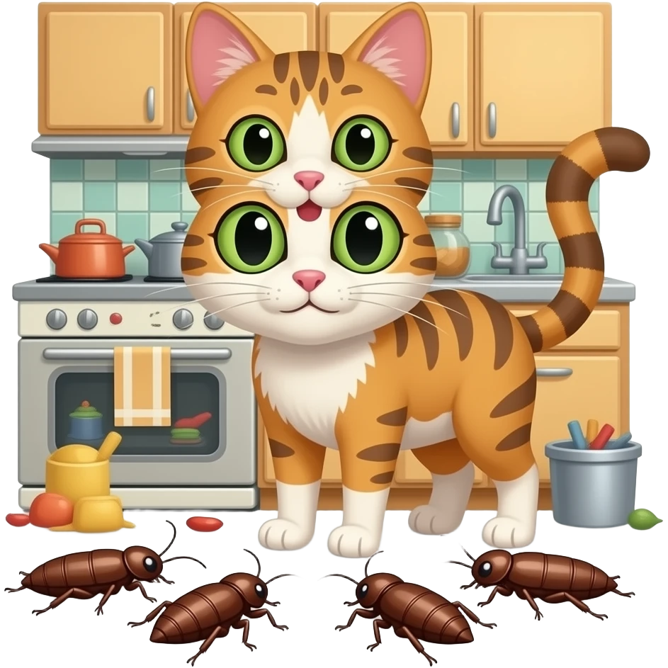 Oggy and the cockroaches emoji