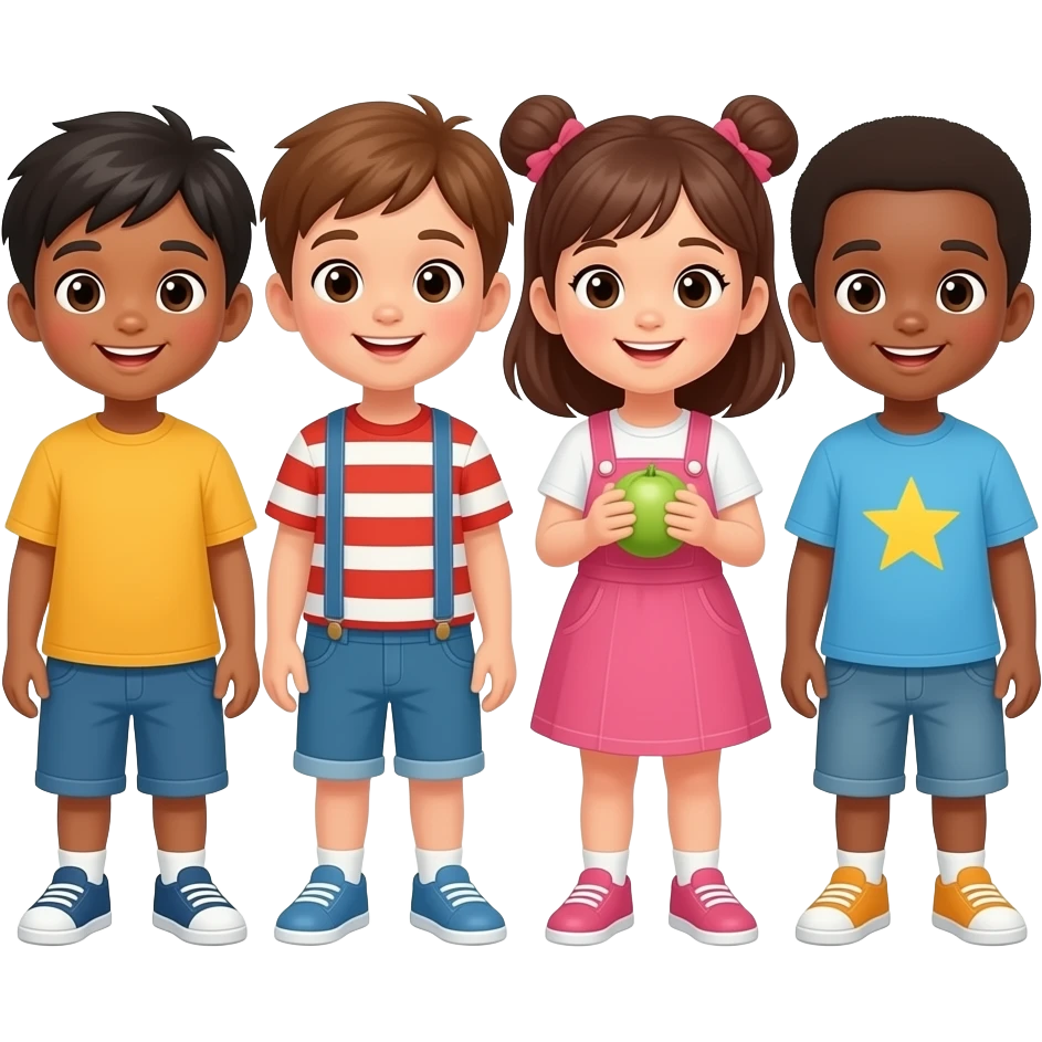 kids playing emoji