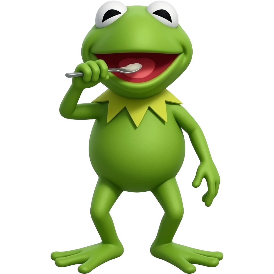 kermit eats emoji