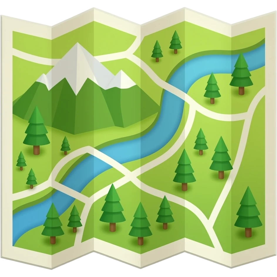 Hiking Map emoji