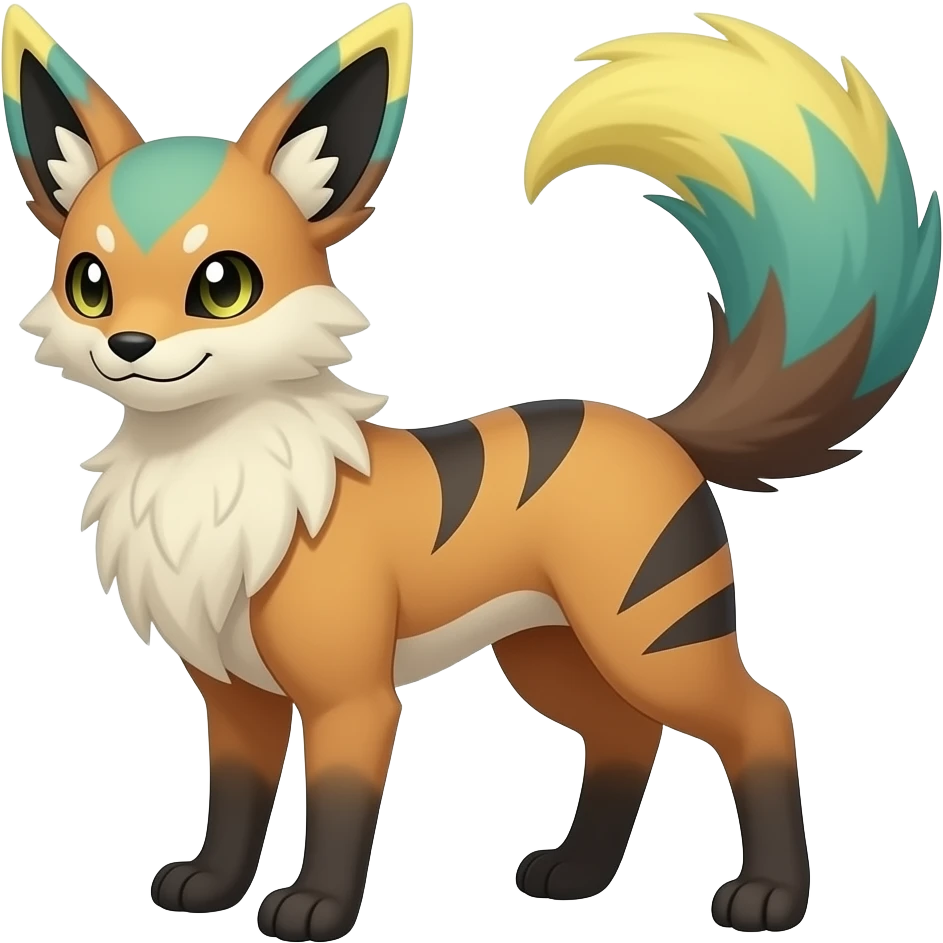 Fennekin-Sprigatito-Shaymin-Jolteon-Luxray-Fakémon-hybrid emoji
