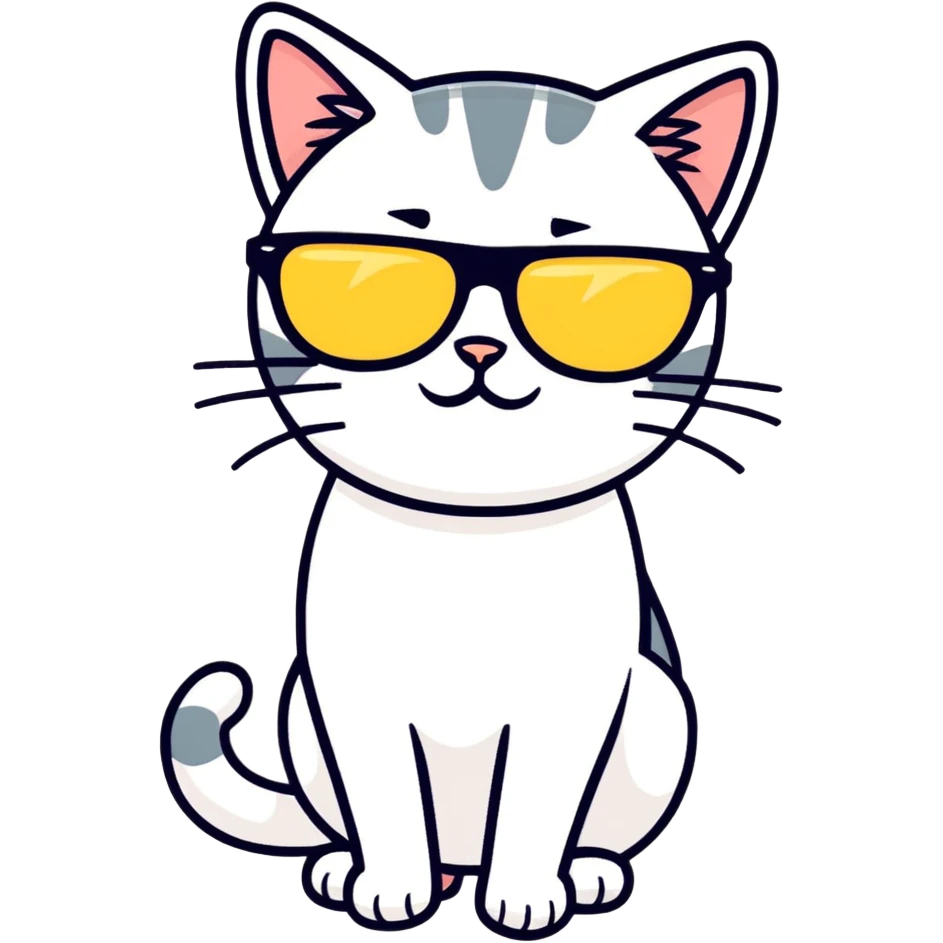 Cat with sunglasses emoji