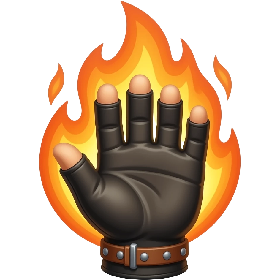 gauntlet on fire emoji