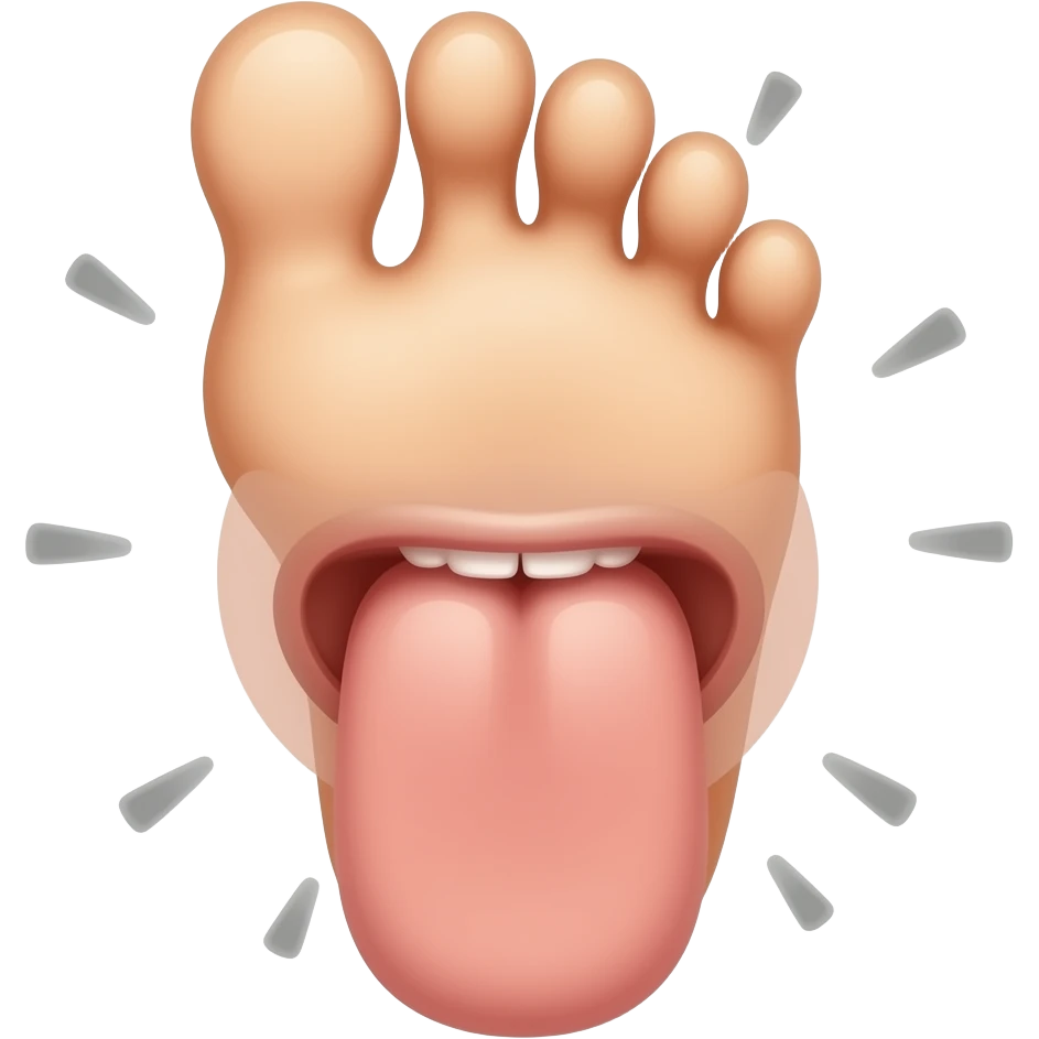 👅🦶 emoji