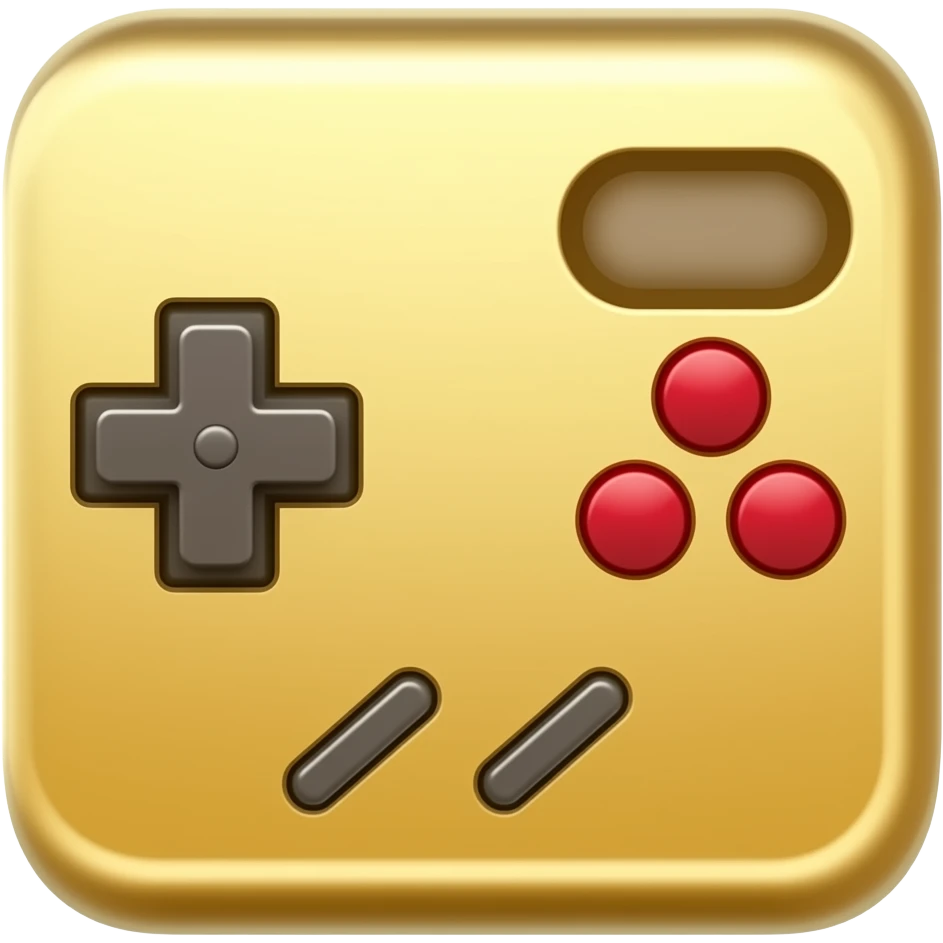 "Good Game" retro gaming doré emoji