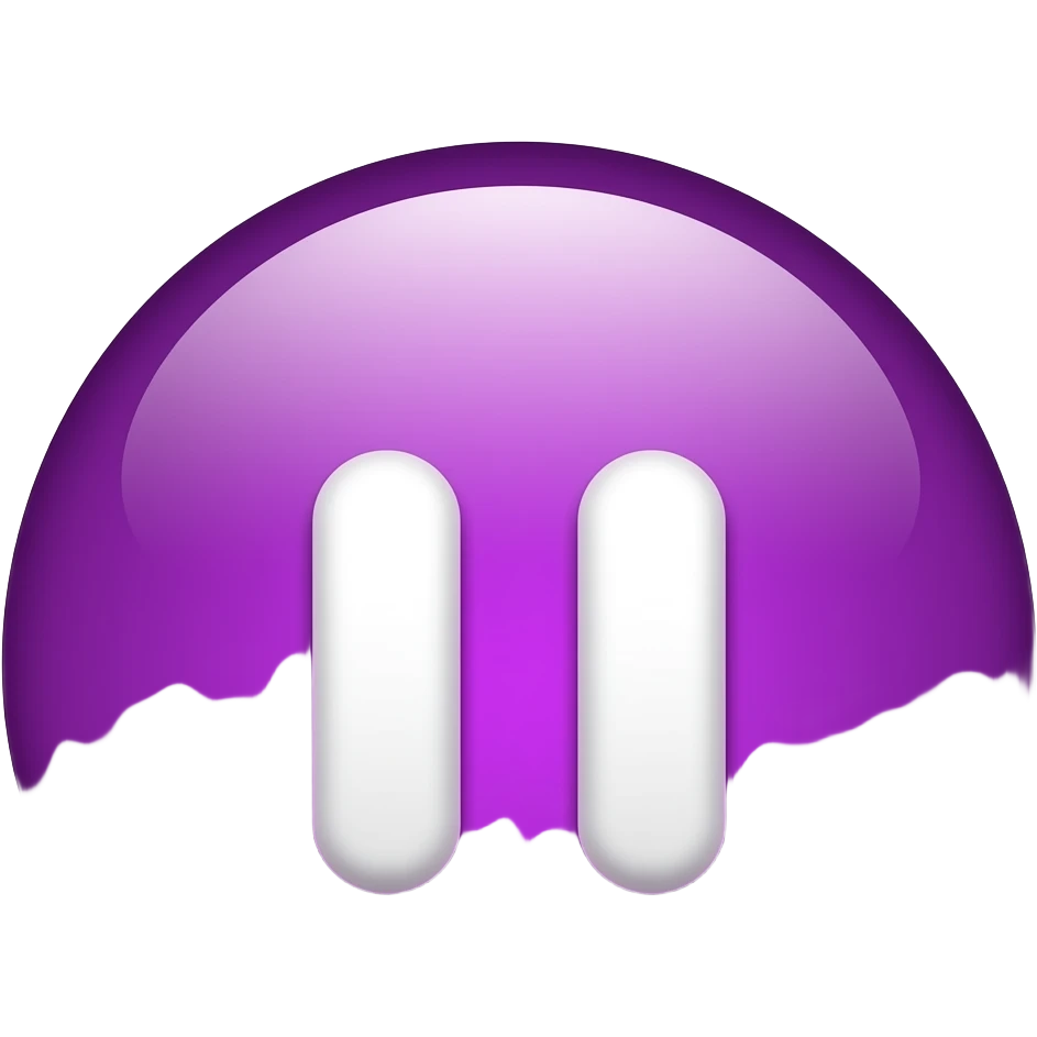 purple music pause button emoji