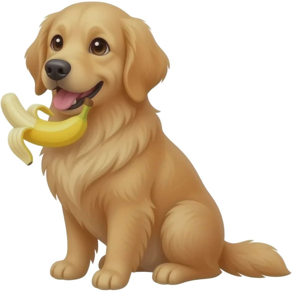 Banana golden retriever emoji