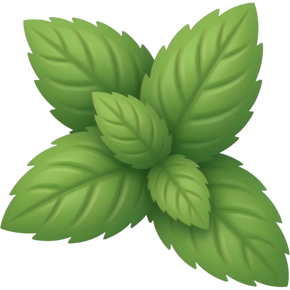 mint leaves emoji