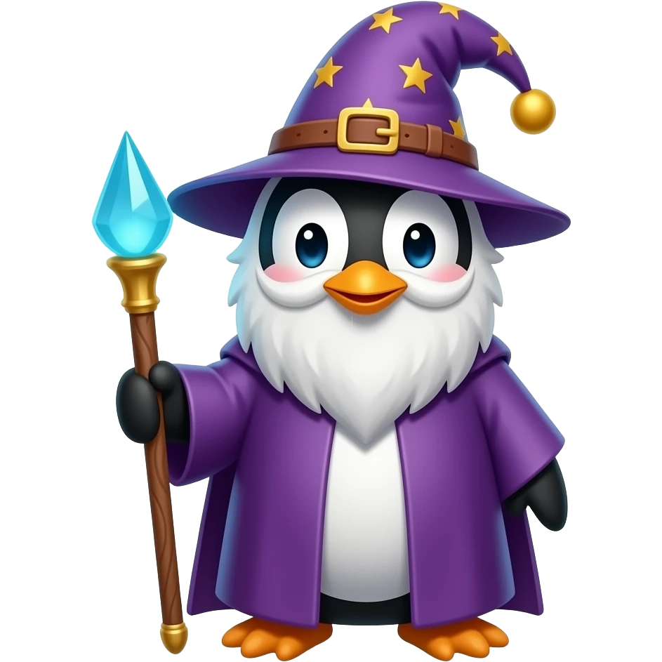 Penguin Wizard emoji
