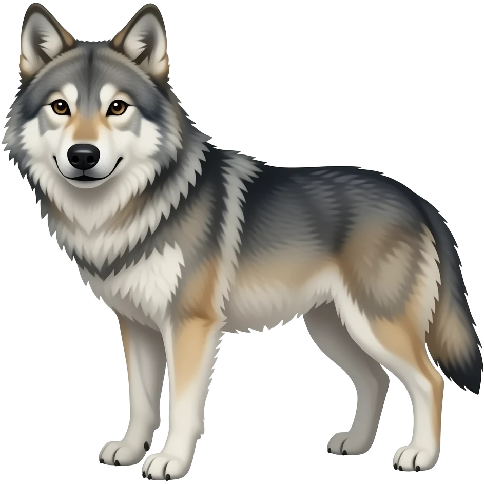 Wolf, medium shot emoji