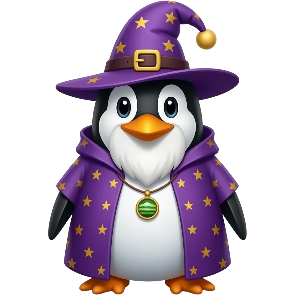 Penguin Wizard emoji