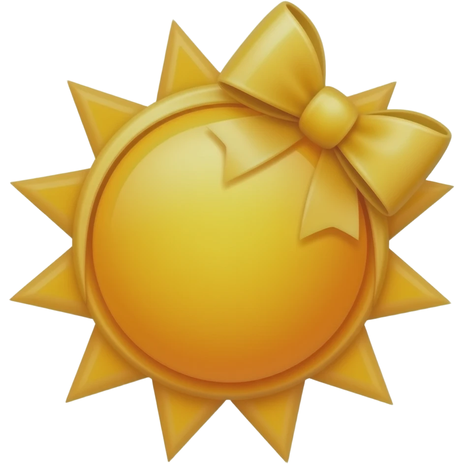 Sun orange mixed with yellow bow emoji