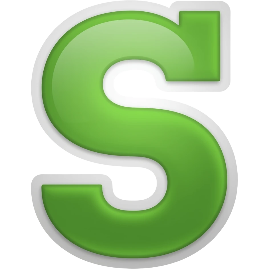 green S sticker emoji
