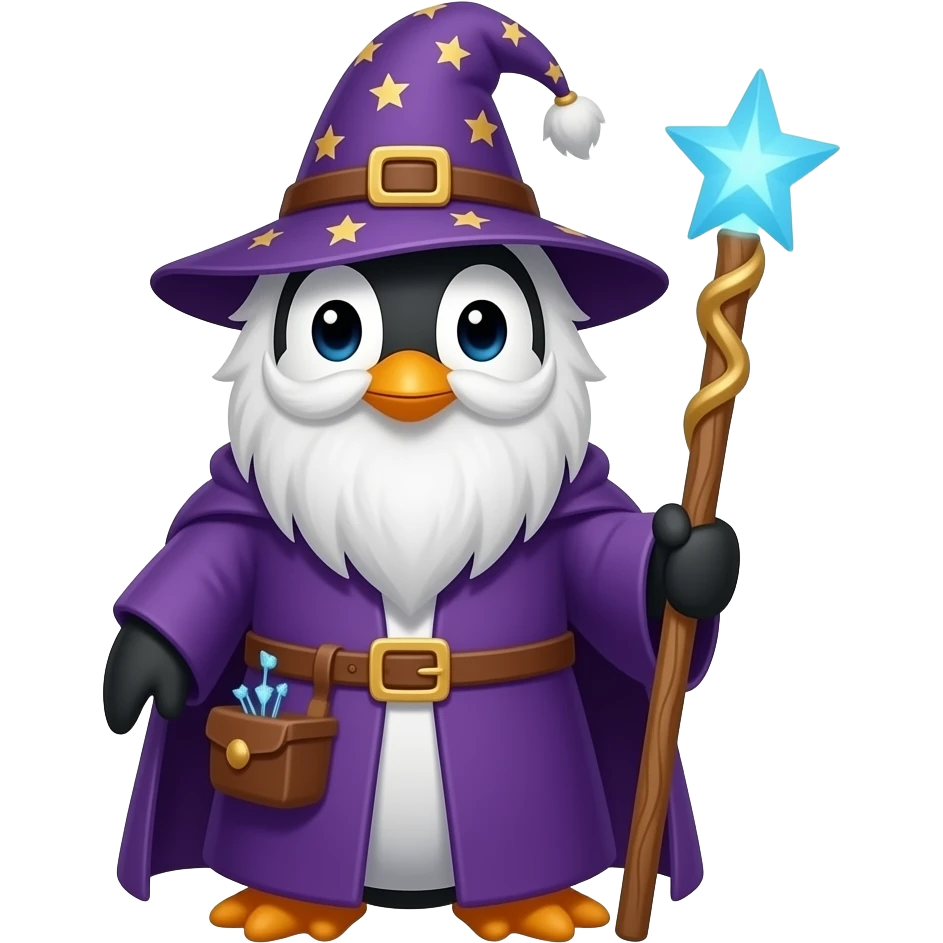 Penguin Wizard emoji