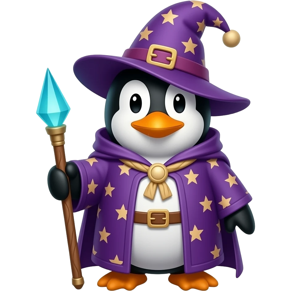 Penguin Wizard emoji