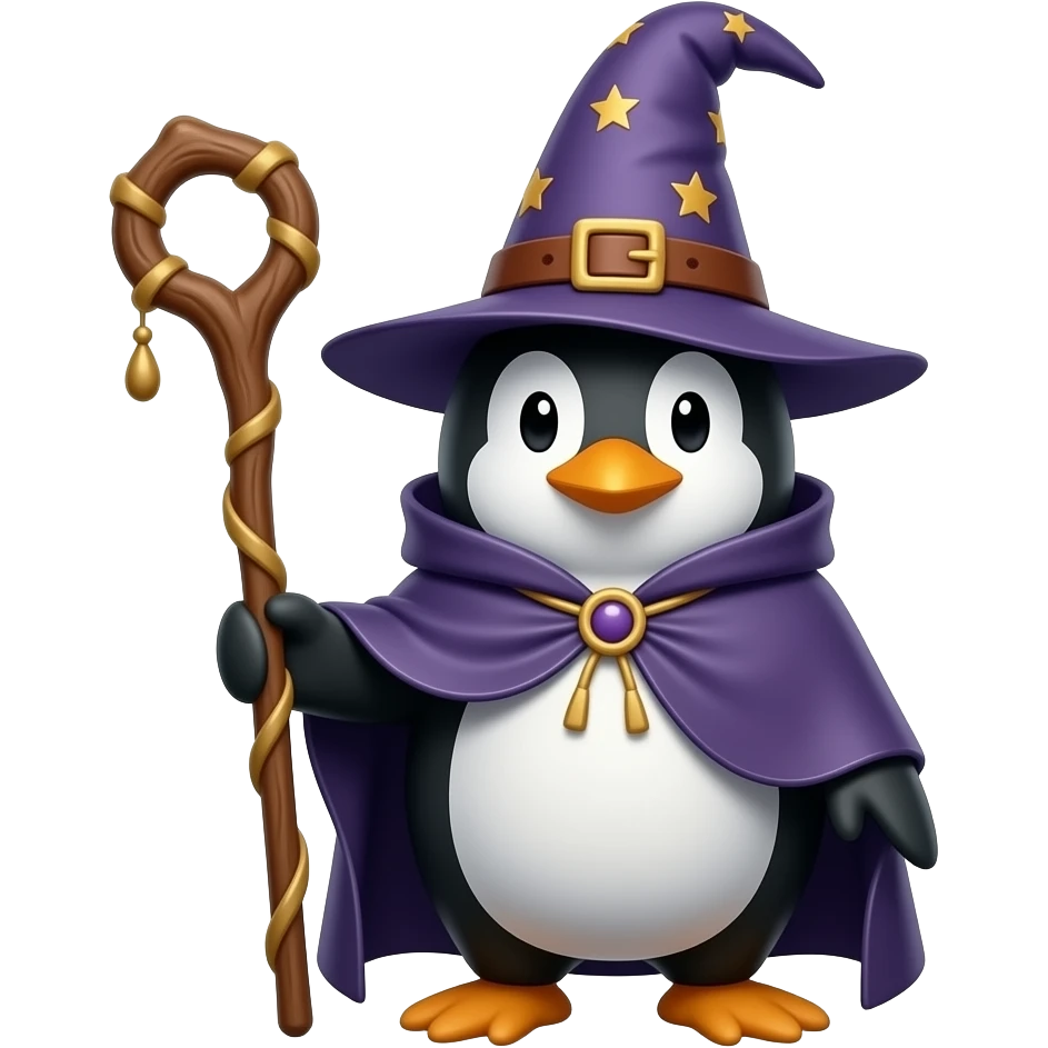 Penguin Wizard emoji