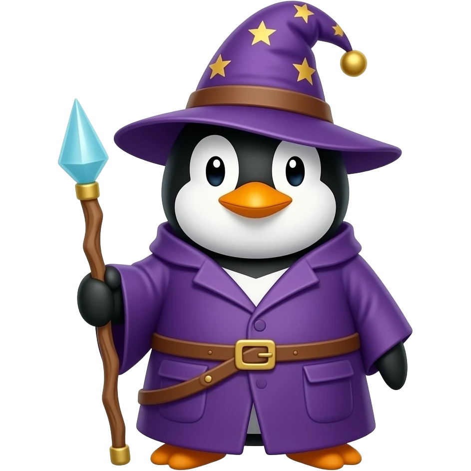 Penguin Wizard emoji