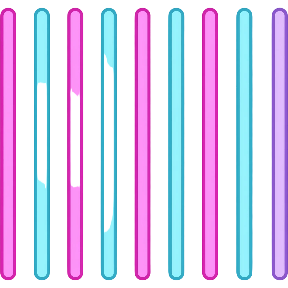 pink, blue and purple neon colored straight vertical lines emoji