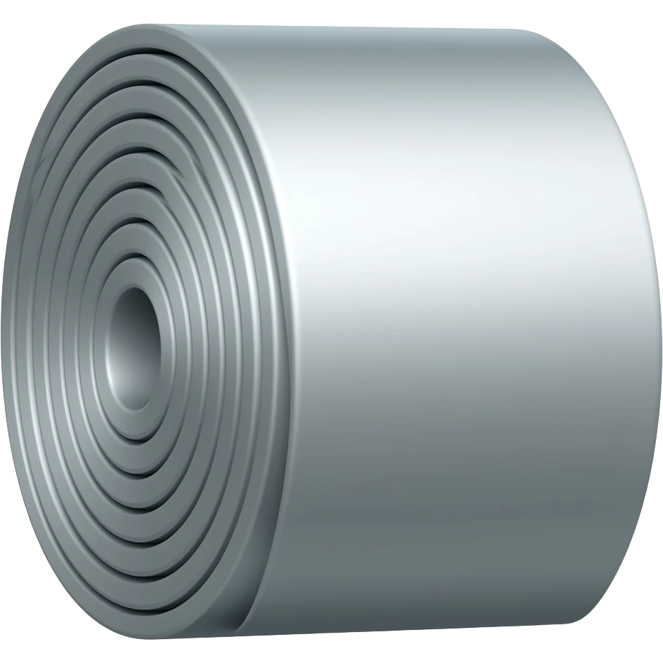 rolled metal sheet very soft textures no hard edges and reflections, cartoon style emoji