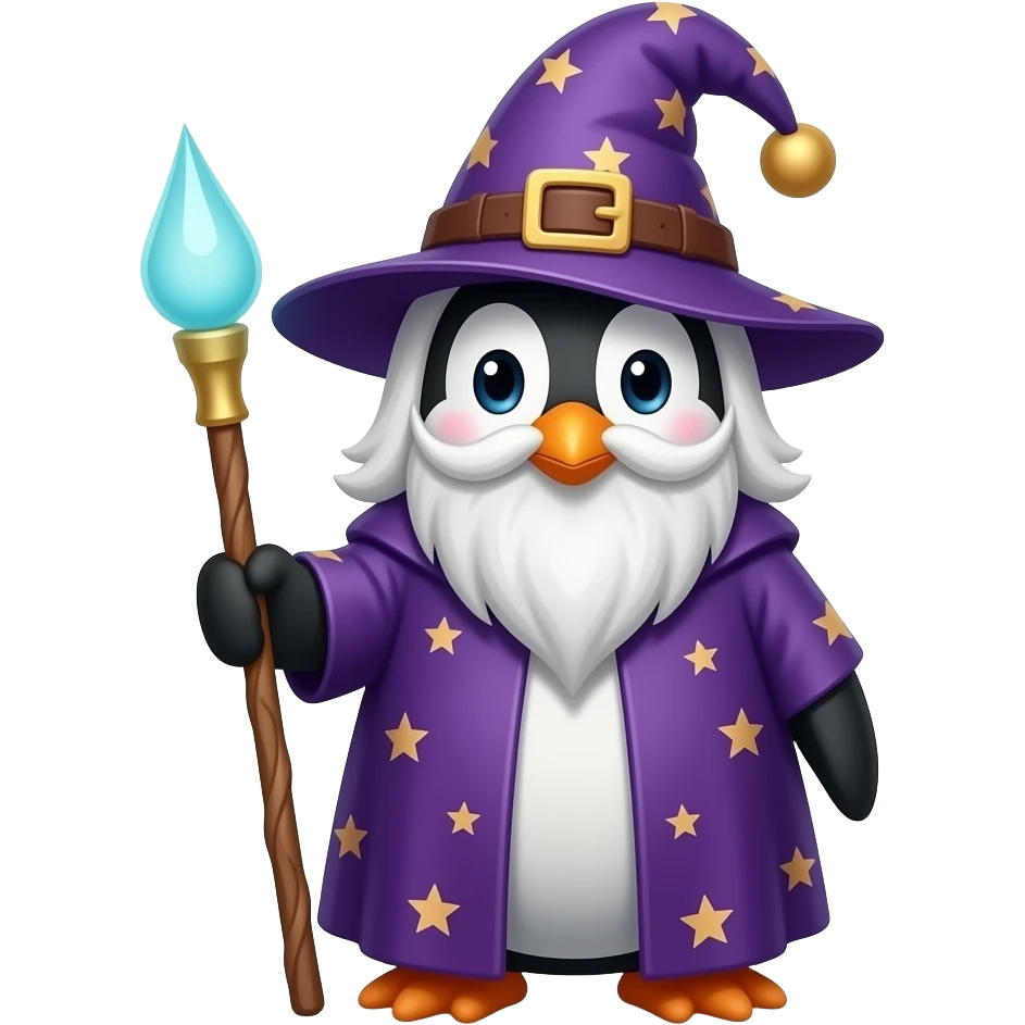 Penguin Wizard emoji