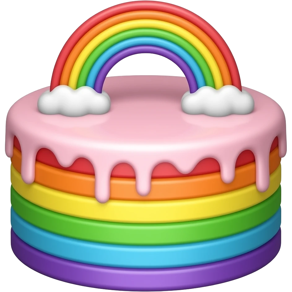 pastel rainbow cake emoji