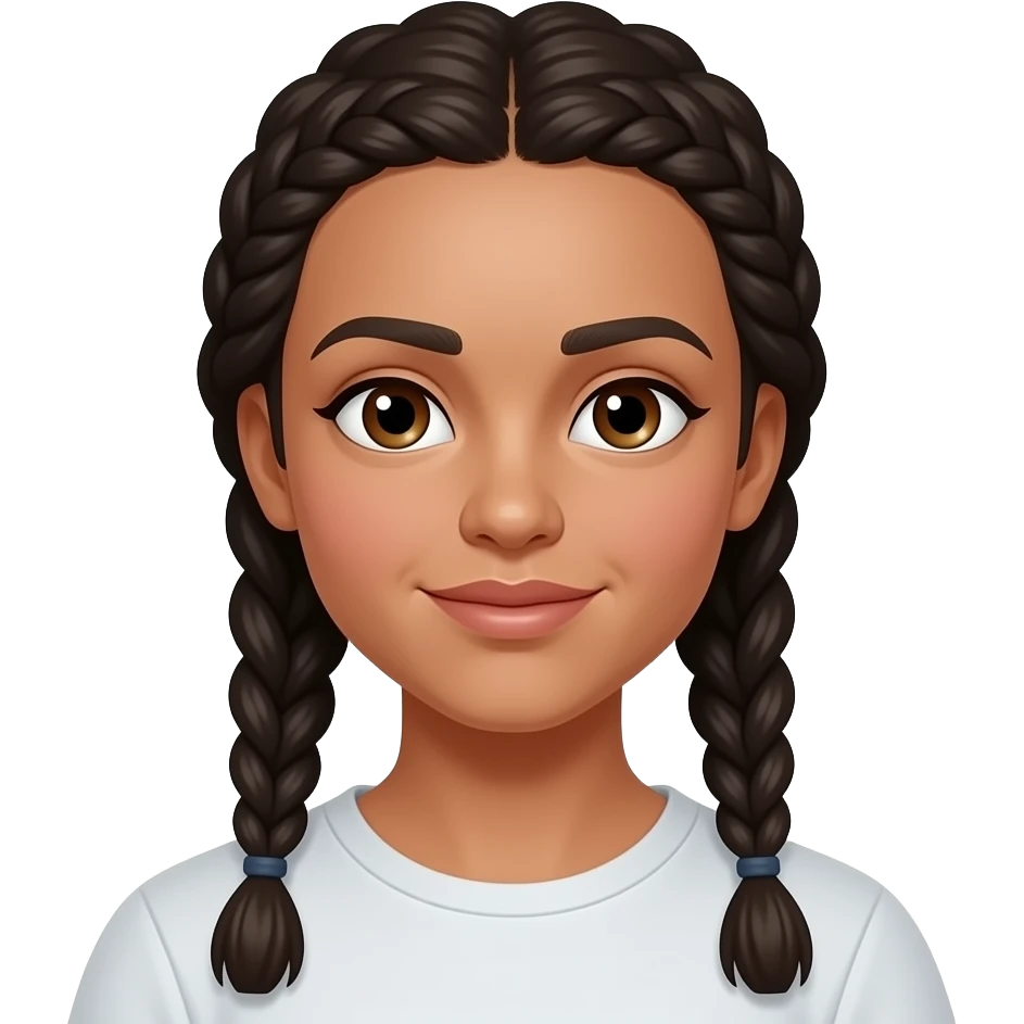 métisse cheveux plaquer au yeux marron emoji