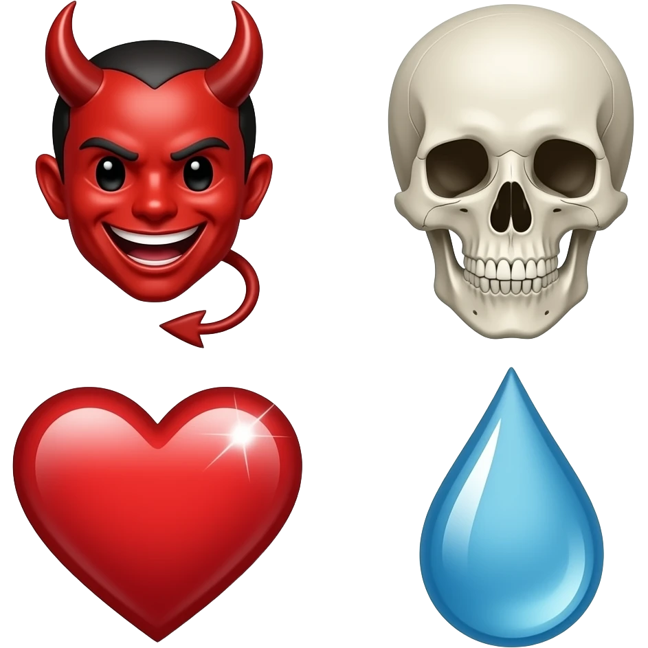 👿🦠😈💖😈💀😈💧 emoji