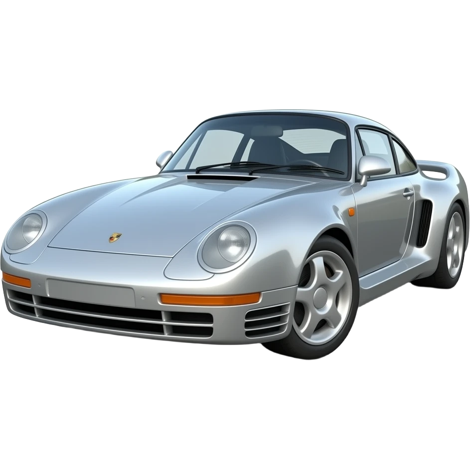 porsche 959, hyper realistic highly detailled emoji