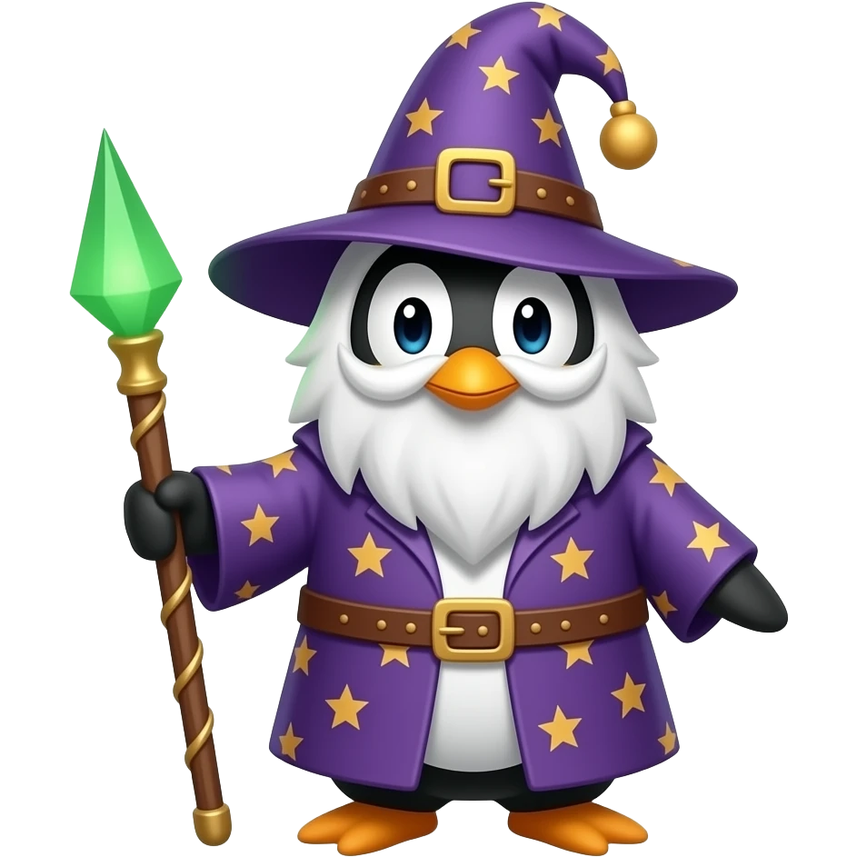 Penguin Wizard emoji