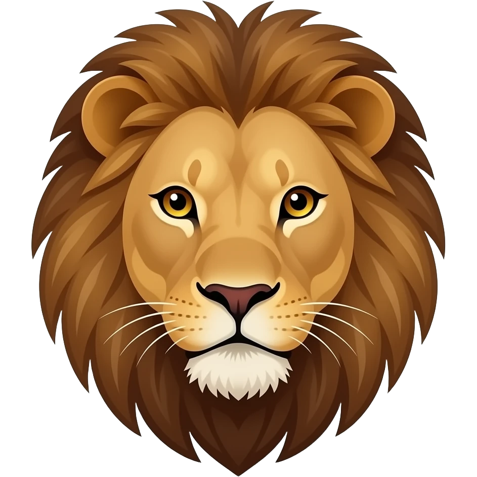 lion face, front view emoji