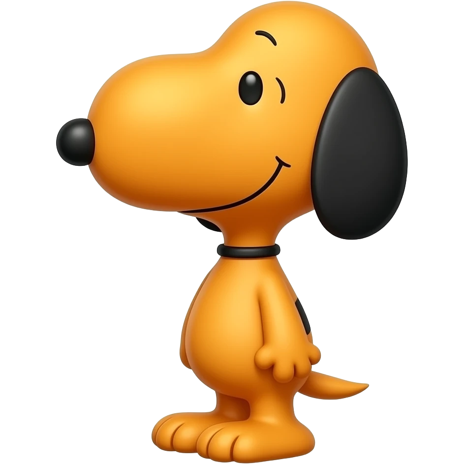 Orange snoopy from peanuts emoji