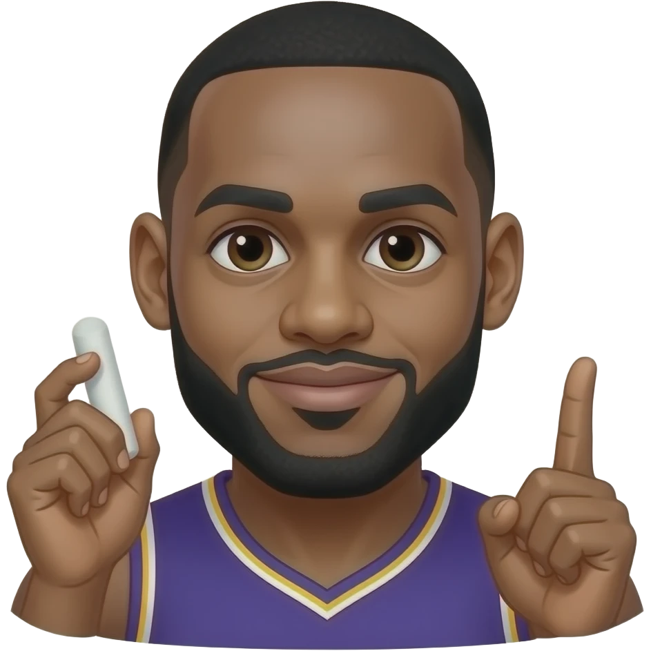 lebron throwing chalk emoji
