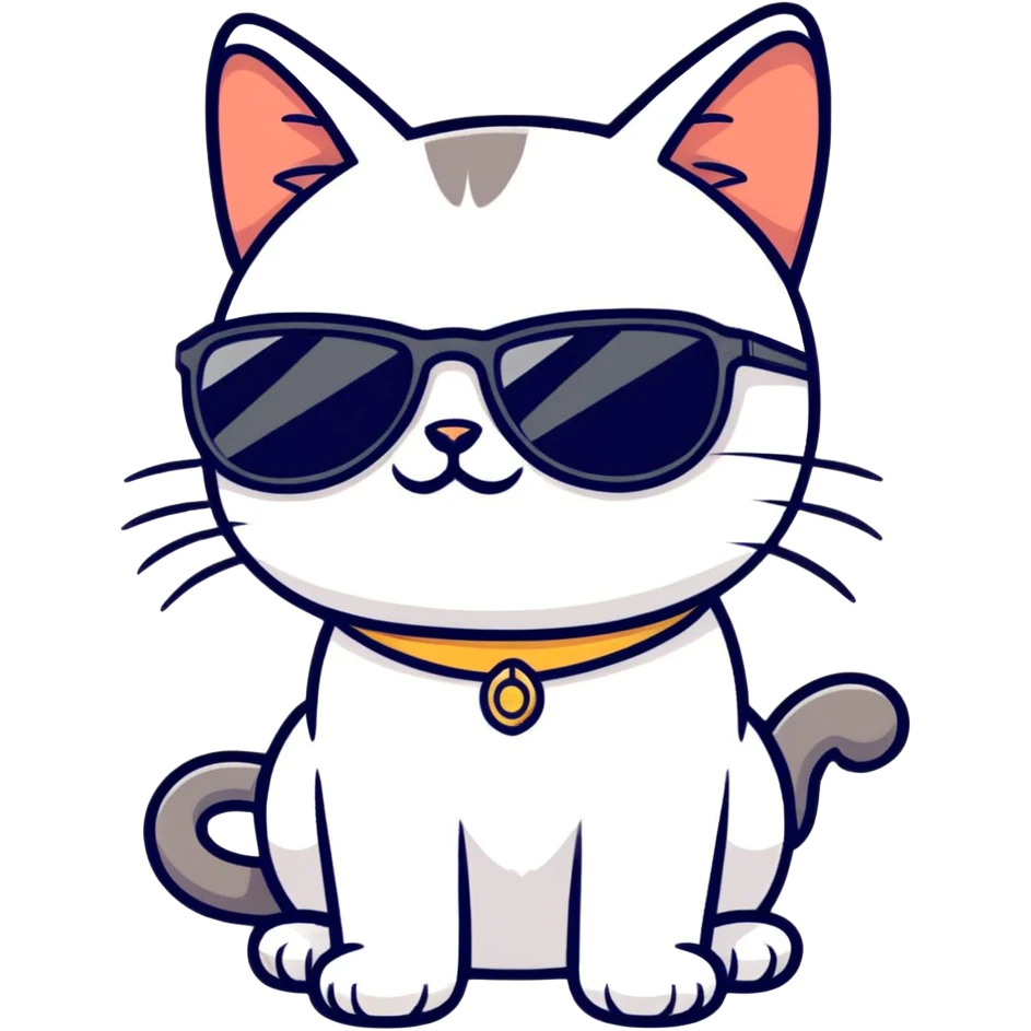 Cat with sunglasses emoji