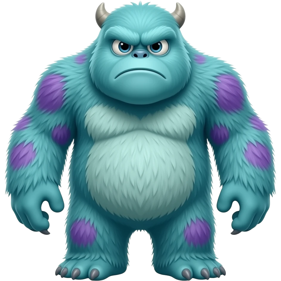same monster but unamused face emoji